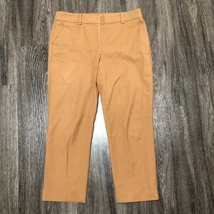 LOFT The Riviera Slim Chino Pants Tan Brown Size 8 Work Casual Crop